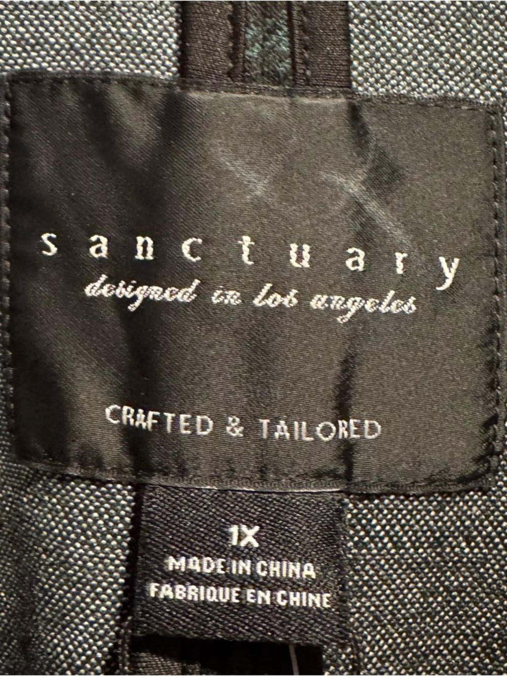 Sanctuary Black and Green Plaid Blazer - Picture 3 of 4